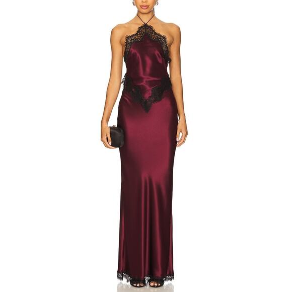 Retrofete 'Everly' Red Acetate Dress Size M - Picture 1 of 4